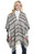 Open Front Blanket Wrap Poncho W/ Fringe (CR15149-F25)