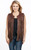 Distressed Open Front Fringe Lamb Nappa Vest (LL21862-F18)