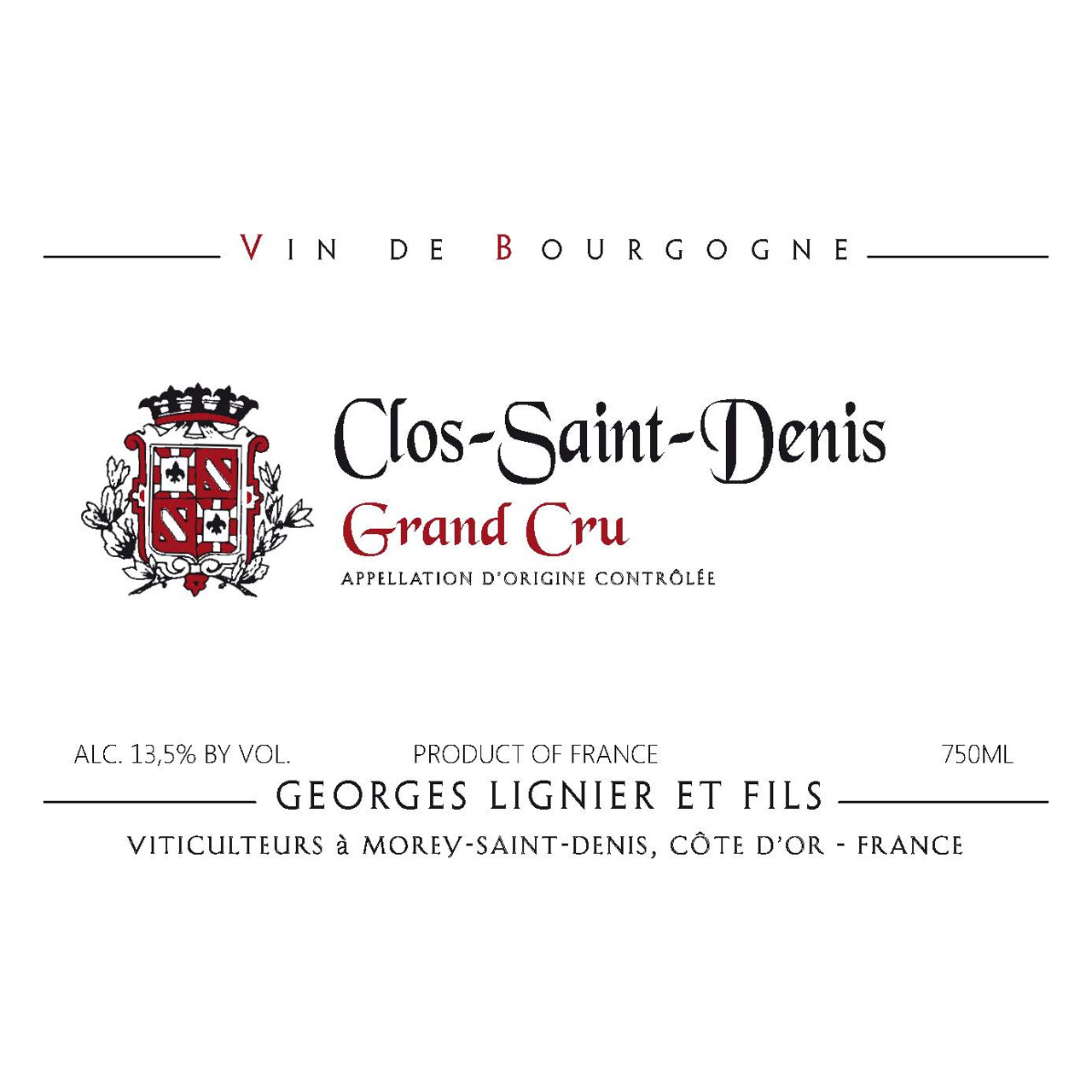 Georges Lignier Clos Saint-Denis Grand Cru 2020 750ml