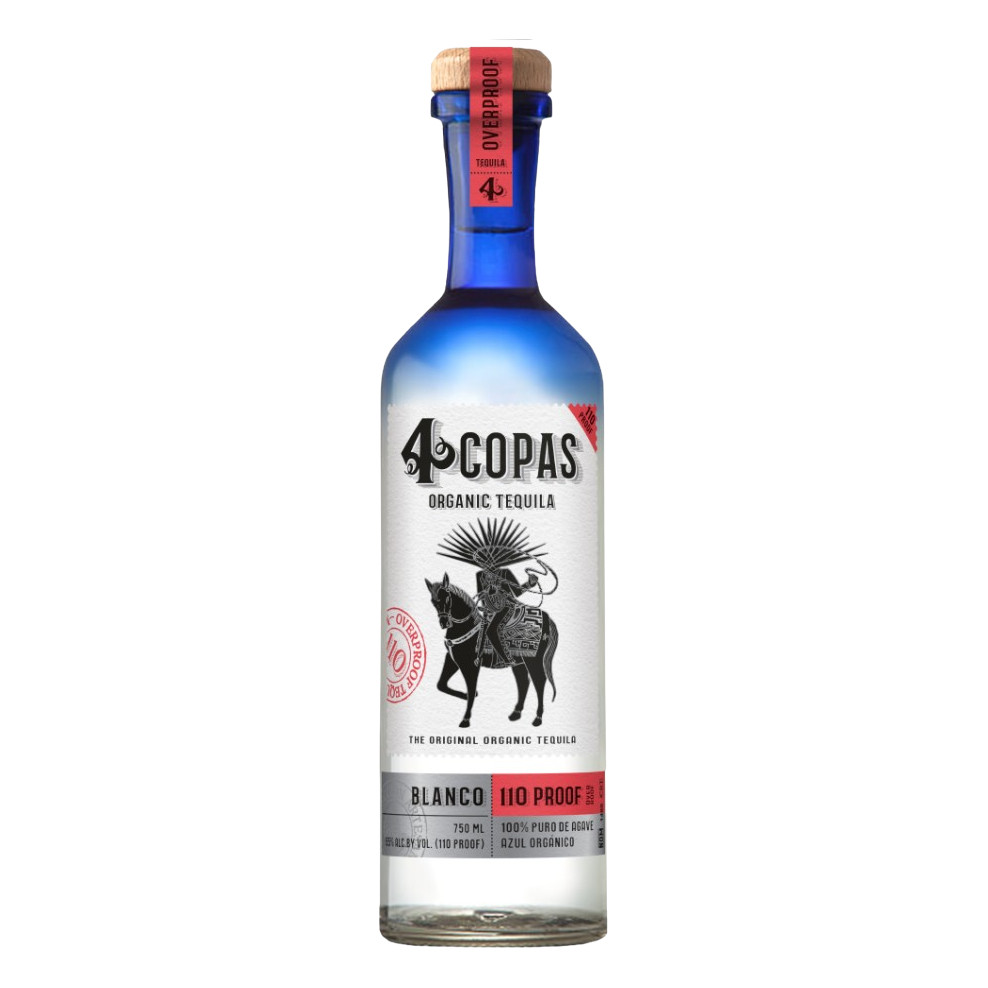 4 Copas Tequila Blanco Tequila 100% Puro De Agave Azul 110 Proof NV 750ml