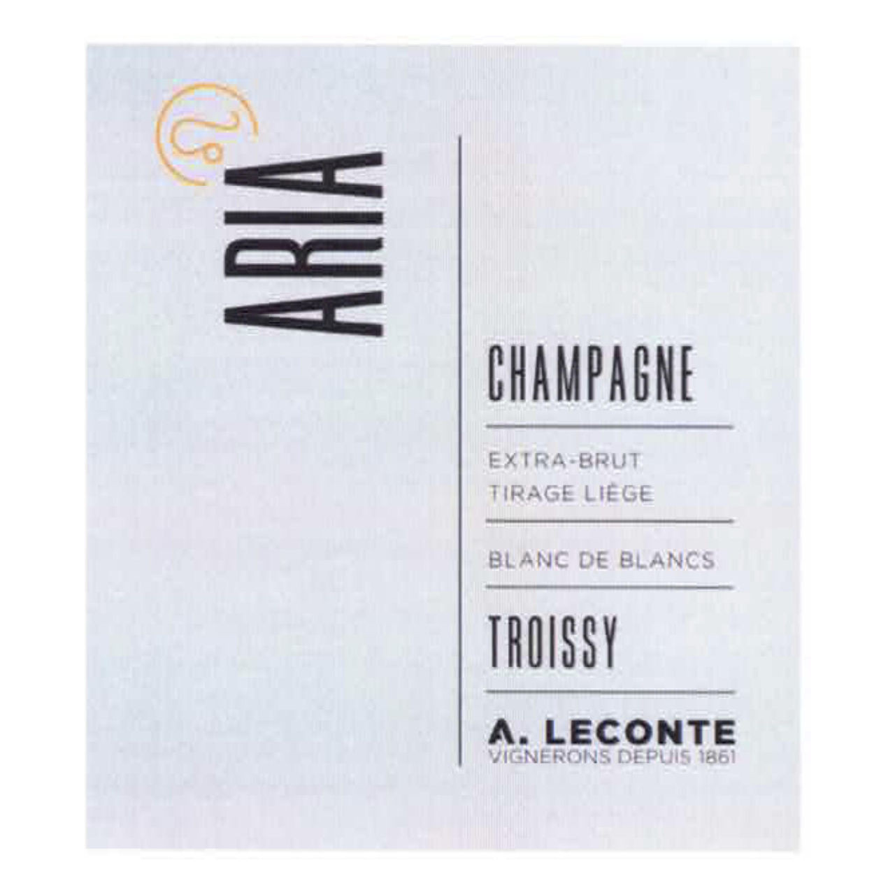 2019 Champagne Alexis Leconte Extra-Brut Blanc De Blancs Aria