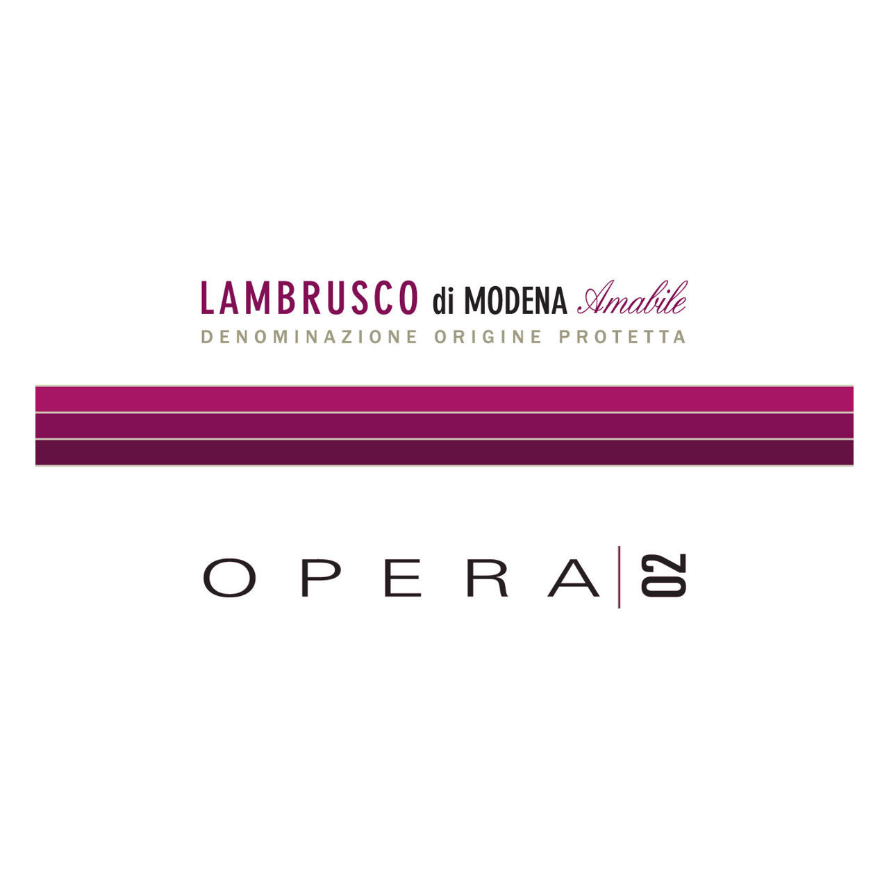 Opera 2 Modena Opera 02 Lambrusco Di Modena Demi-Sec Amabile | The Cellar d'Or