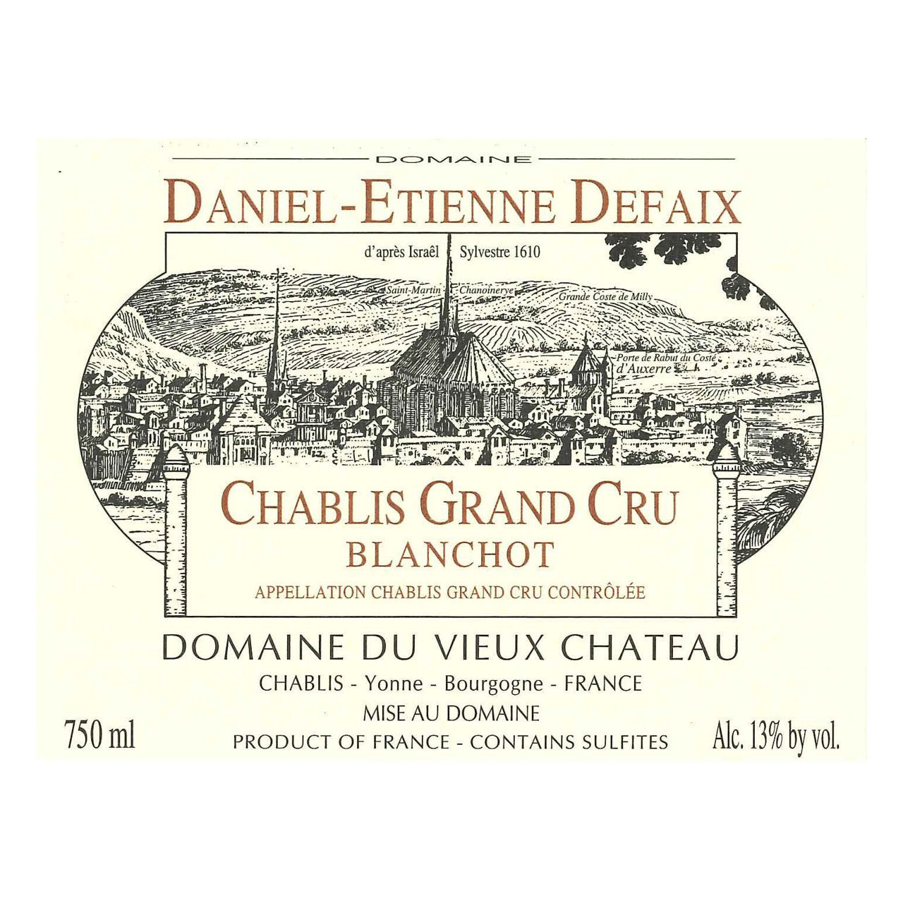 Daniel-Etienne Defaix Chablis Grand Cru Blanchot 2014 750ml