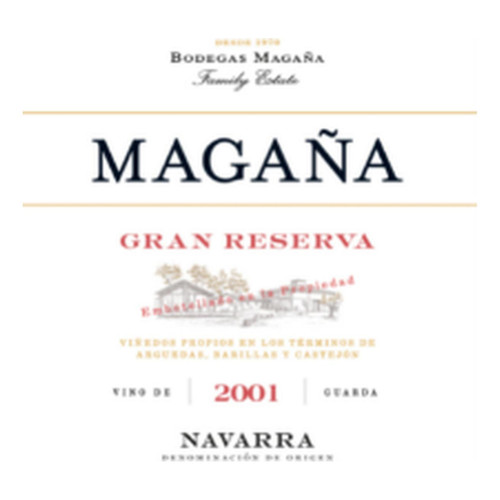 Bodegas Vina Magana, Navarra Gran Reserva Family Estate Tinto 2001 750ml