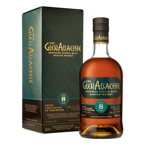 GlenAllachie 8 Years Aged Speyside Single Malt Scotch Whiskey NV 700ml