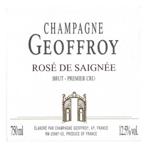 Champagne R. Geoffroy, Champagne 1er Cru Brut Rose de Saignee NV 750ml