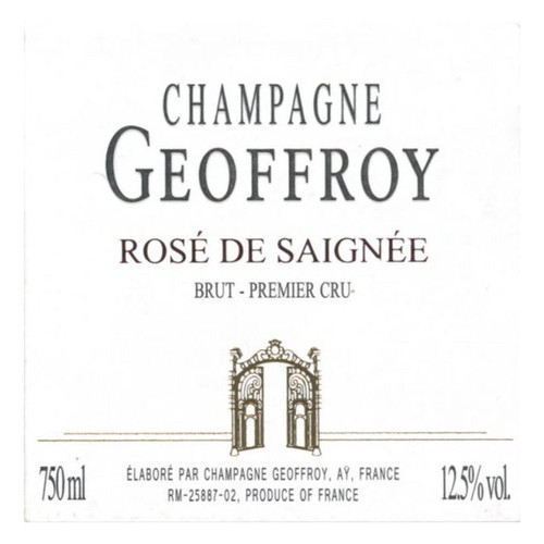 Champagne R. Geoffroy Champagne 1er Cru Brut Rose de Saignee NV 375ml