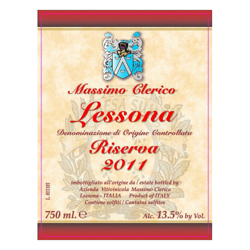 Massimo Clerico Lessona Riserva 2013 750ml
