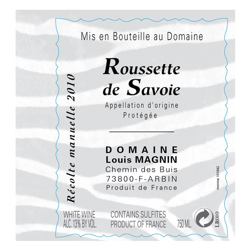 Domaine Louis Magnin Roussette de Savoie 2017 750ml