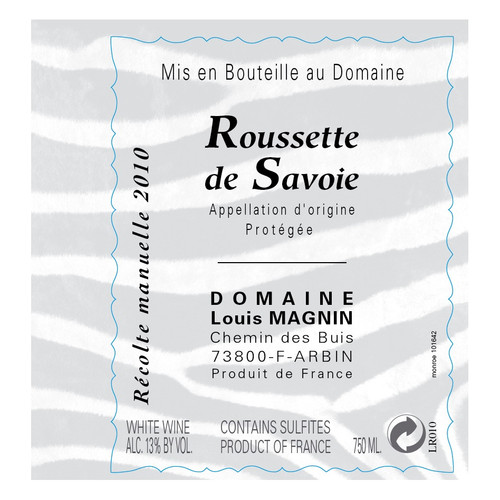 Domaine Louis Magnin Roussette de Savoie 2011 750ml