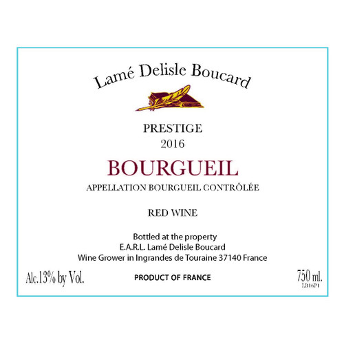 Lame Delisle Boucard Bourgueil "Cuvée Prestige" 2017 750ml Lame Delisle Boucard Bourgueil "Cuvée Prestige" 2017 750ml