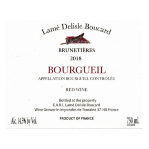 Lame Delisle Boucard Bourgueil "Brunetières" 2018 750ml Lame Delisle Boucard Bourgueil "Brunetières" 2018 750ml