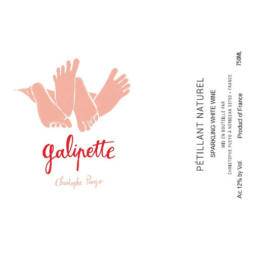Vignobles Pueyo "Galipette" Petillant Naturel NV 750ml Vignobles Pueyo "Galipette" Petillant Naturel NV 750ml