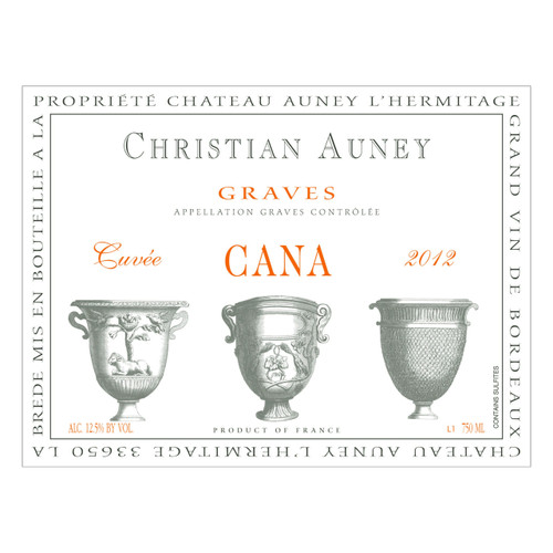 Chateau Auney l'Hermitage Graves Blanc "Cuvée Cana" 2019 750ml Chateau Auney l'Hermitage Graves Blanc "Cuvée Cana" 2019 750ml