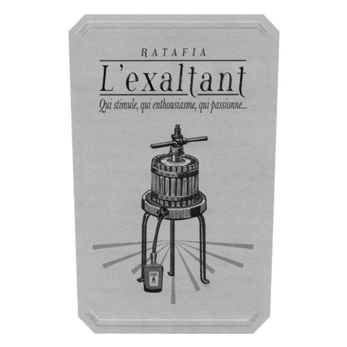 Label/Bottle shot for Mouzon Leroux & Fils Ratafia L'Exaltant NV 500ml Label/Bottle shot for Mouzon Leroux & Fils Ratafia L'Exaltant NV 500ml