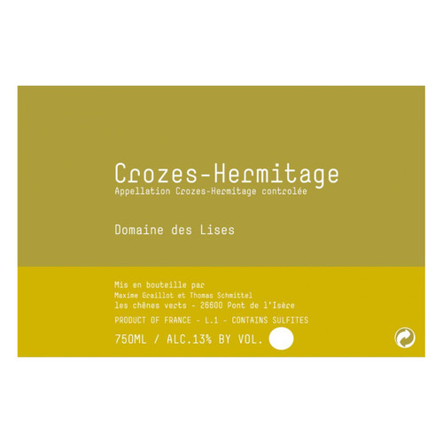 Equis Crozes-Hermitage Domaine des Lises Blanc 2020 750ml