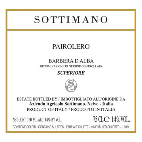 Sottimano Barbera d'Alba Superiore Pairolero 2021 750ml