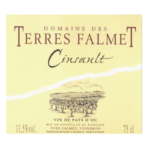 Terres Falmet Cinsault Vin de Pays d'Oc 2022 750ml