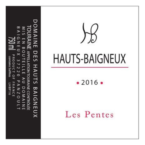 Domaine des Hauts Baigneux, Touraine Rouge 'Les Pentes' 2021 750ml