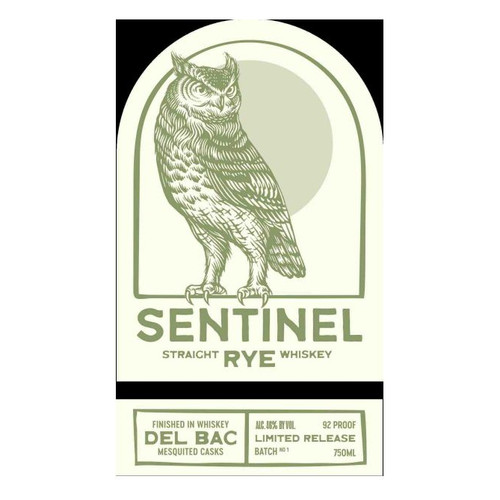 Del Bac Limited Release Mesquited Cask Sentinel Straight Rye Whiskey Batch No.1 NV 750ml