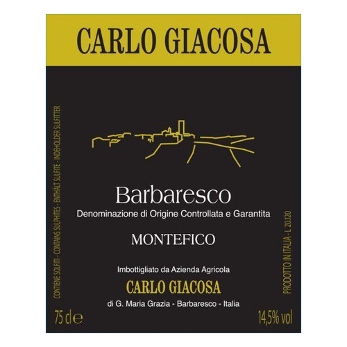 Carlo Giacosa Barbaresco Montefico 2020 750ml