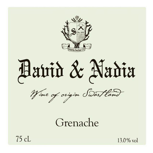 David & Nadia Sadie Grenache Swartland 2021 750ml