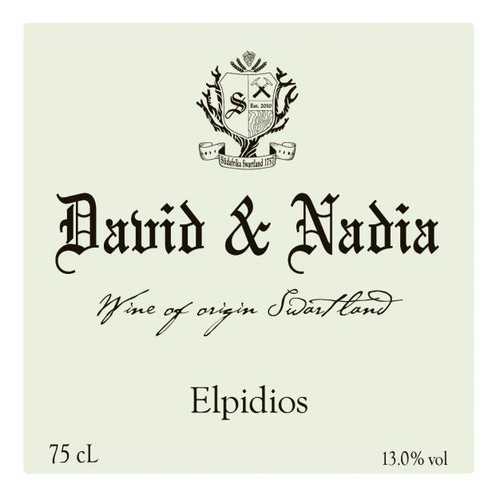 David & Nadia Sadie Elpidios Swartland 2020 750ml