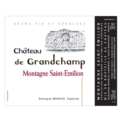 Chateau de Grandchamp Montagne Saint-Emilion 2019 750ml