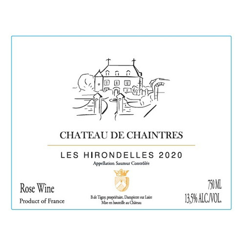 Chateau de Chaintres Saumur Rosé "Les Hirondelles" 2022 750ml