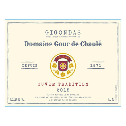 Domaine du Gour de Chaule Gigondas "Cuvée Tradition" 2020 1.5L