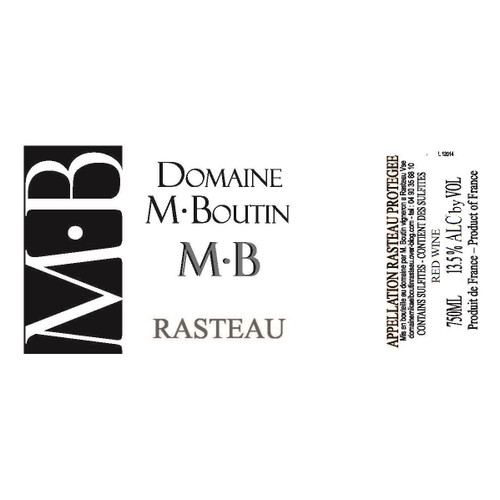 Domaine Mikael Boutin Rasteau 2020 750ml