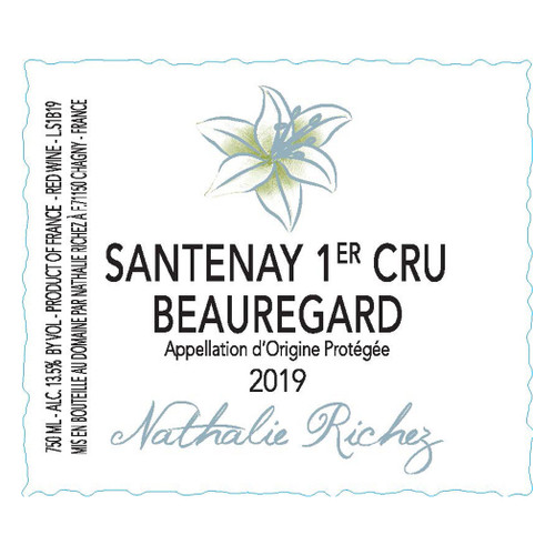 Domaine Nathalie Richez Santenay Rouge 1er Cru, "Beauregard" 2020 750ml Domaine Nathalie Richez Santenay Rouge 1er Cru, "Beauregard" 2020 750ml