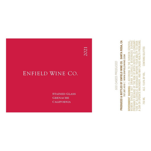 Enfield Wine Co. Grenache Stained Glass California 2021 750ml