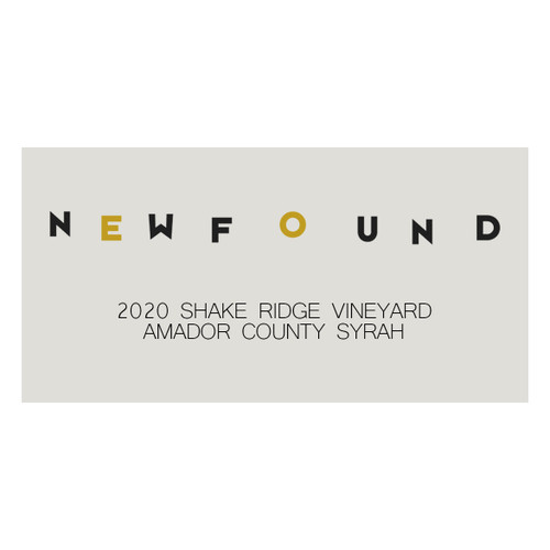 Newfound Wines Syrah Shake Ridge Vineyard Amador County 2020 750ml