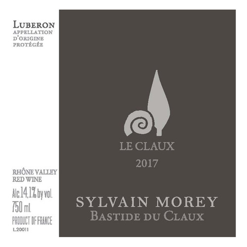 Bastide du Claux "Le Claux" Luberon Rouge 2017 750ml Bastide du Claux "Le Claux" Luberon Rouge 2017 750ml
