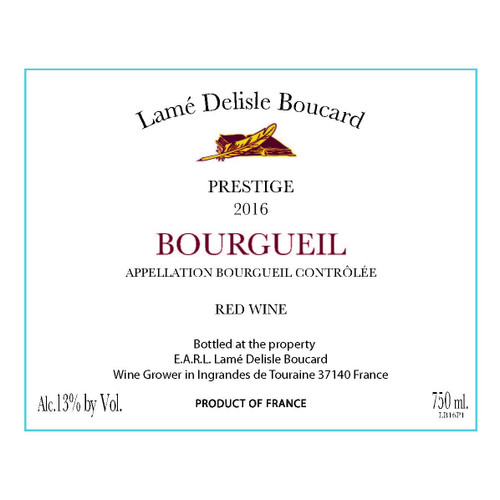 Lame Delisle Boucard Bourgueil "Cuvée Prestige" 2017 375ml