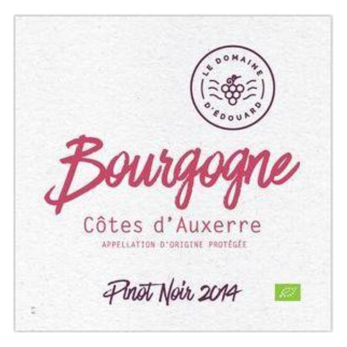 Domaine d'Edouard Bourgogne Cotes d'Auxerre Pinot Noir 2021 750ml
