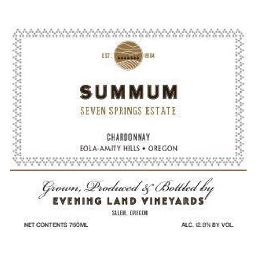 Evening Land Vineyards Chardonnay Summum Seven Springs Estate Eola-Amity Hills 2021 750ml