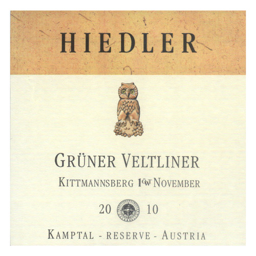 Hiedler Kamptal Gruner Veltliner Kittmannsberg 1OTW November 2021 750ml
