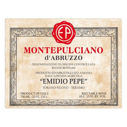 Emidio Pepe Montepulciano d'Abruzzo Vecchie Vigne 2001 1.5L