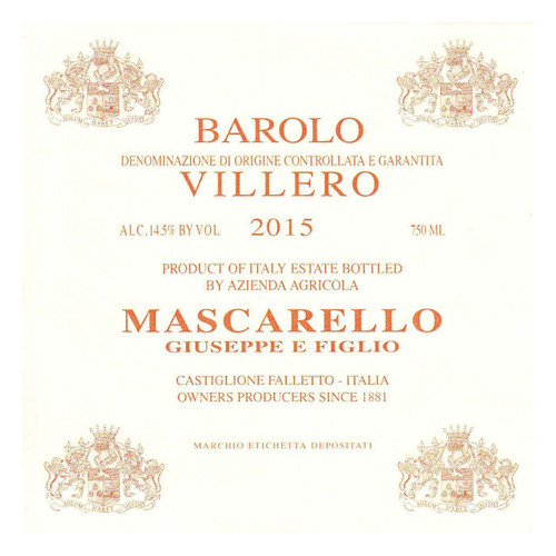 Giuseppe Mascarello Barolo Villero 2019 750ml