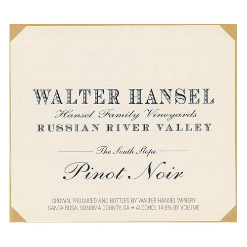 Walter Hansel The South Slope Pinot Noir 2021 750ml