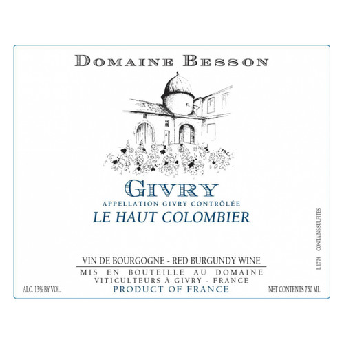 Domaine Besson Givry Le Haut Colombier Rouge 2022 750ml