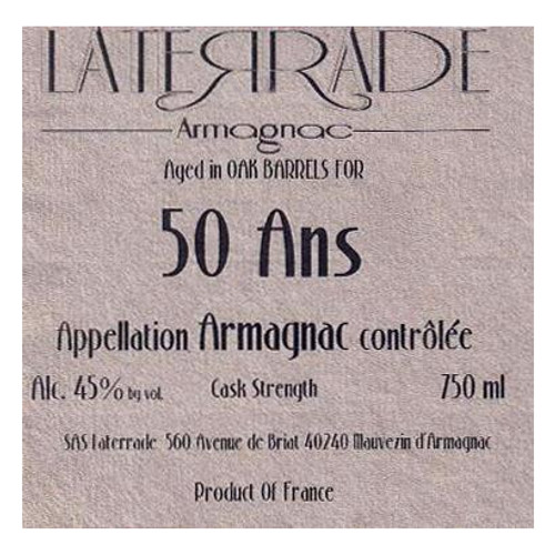 Fitte et Laterrade 50 Ans Years Old Armagnac NV 750ml