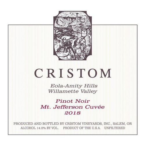 Cristom Vineyards Pinot Noir Mt. Jefferson Cuvee Willamette Valley 2022 375ml