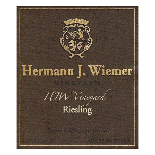 Hermann J. Wiemer Riesling HJW Vineyard Estate Bottled And Grown Seneca Lake 2021 750ml