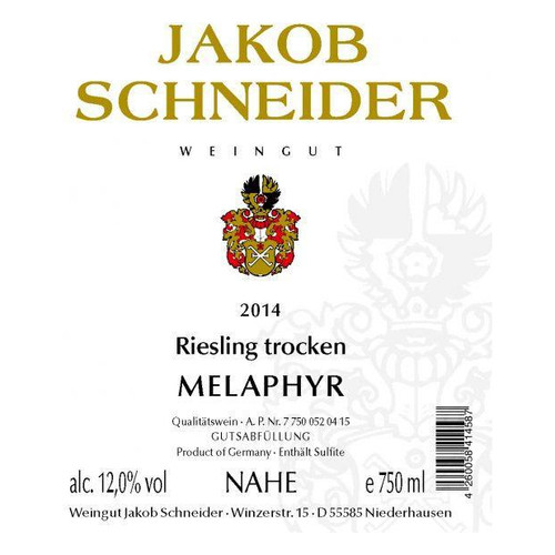 Schneider Winery Nahe Riesling Trocken Melaphyr 2022 750ml