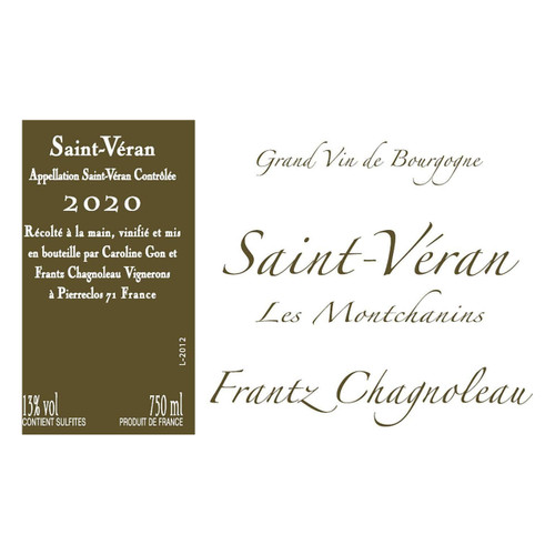 Domaine Frantz Chagnoleau Saint-Veran Les Montchanins 2022 750ml