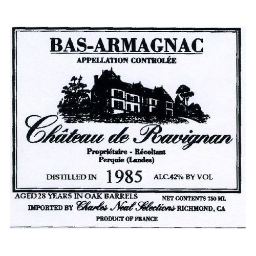 Chateau de Ravignan Vintage Armagnac 2008 750ml