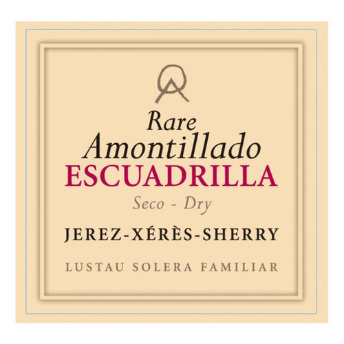 Label/Bottle Shot for the Emilio Lustau Rare Amontillado Escuadrilla Solera Reserva Sherry NV 750ml